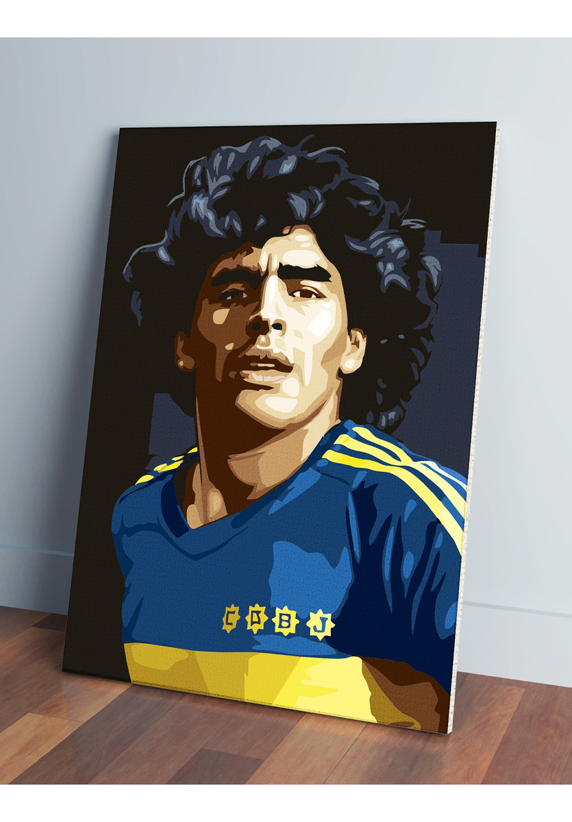 Cuadro Diego Maradona 449 30x40 Mdf Memoestampados