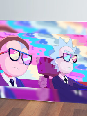 Cuadro 250 Rick Y Morty 30x40 Mdf Memoestampados