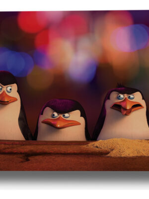 Cuadro Pinguinos Madagascar 424 70x100 Mdf Memoestampados
