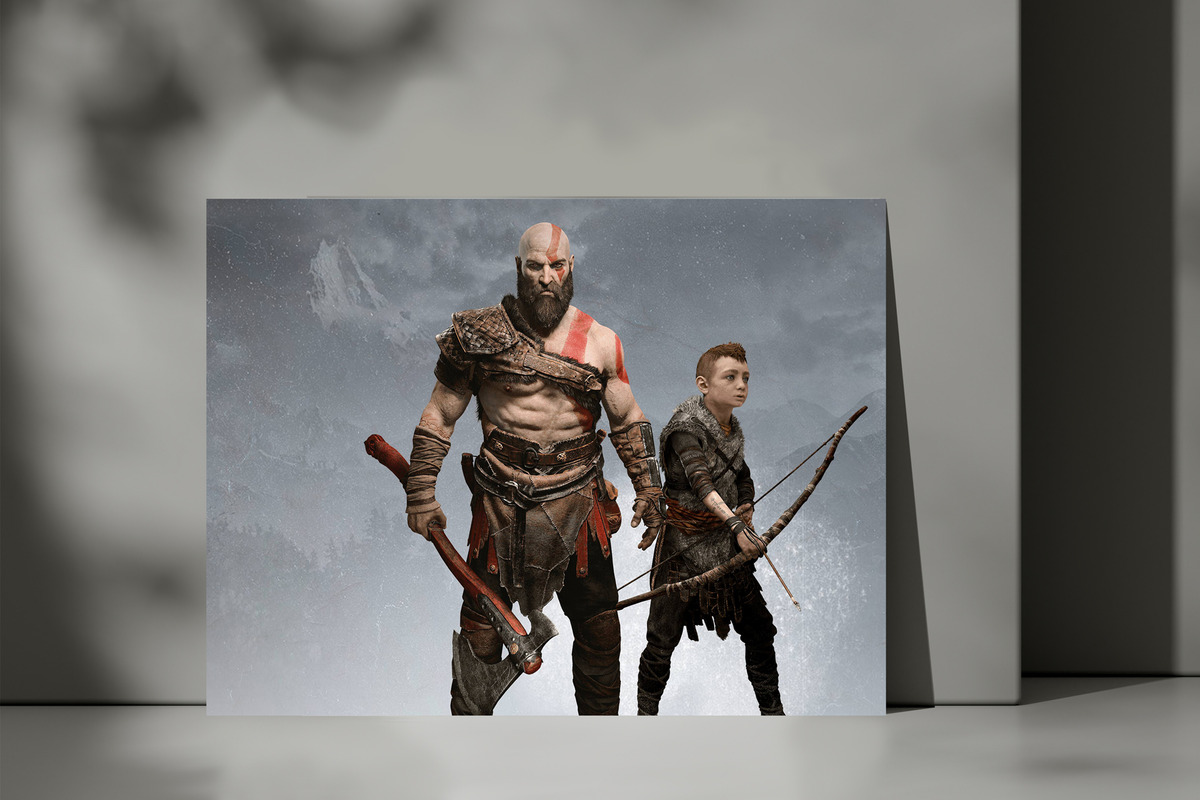 Cuadro Dios De La Guerra Kratos 115 70x100 Mdf Memoestampado - Imagen 3