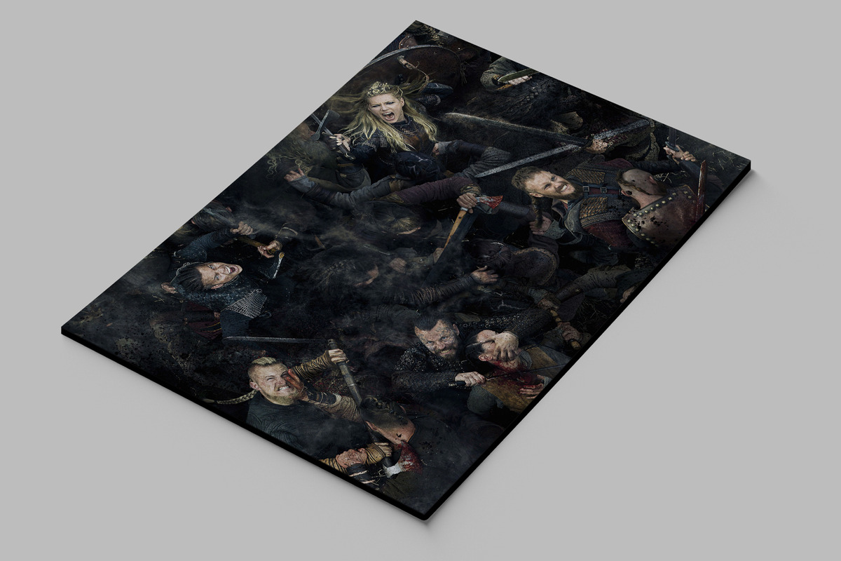 Cuadro Vikingos 539 50x70 Mdf Memoestampados - Imagen 2