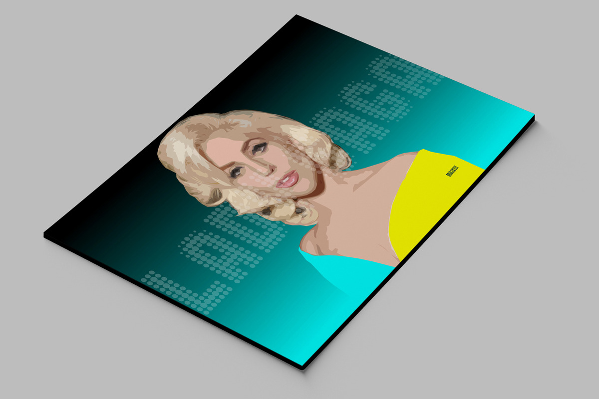 Cuadro 311 Lady Gaga 50x70 Mdf Memoestampados - Imagen 2