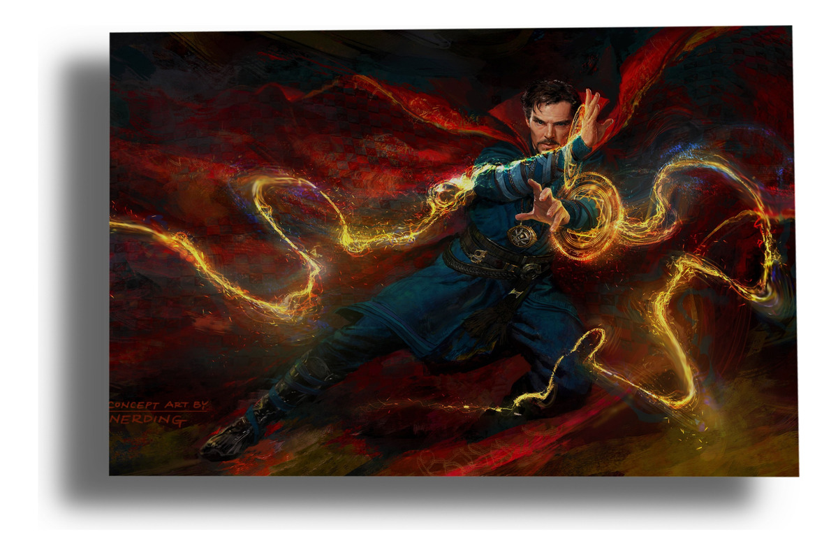 Cuadro Doctor Strange Marve 344 70x100 Mdf Memoestampados