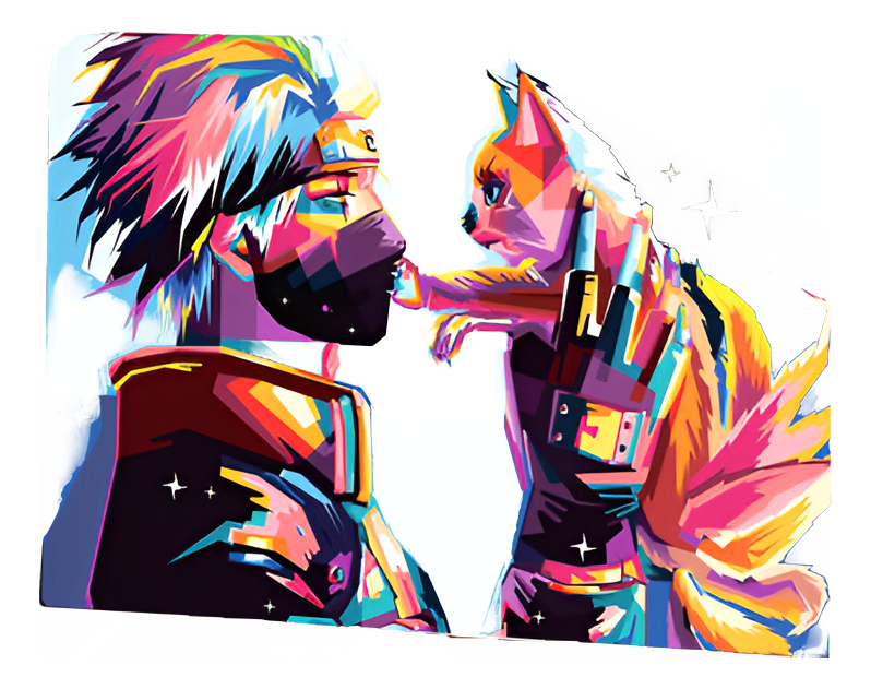 Cuadro Naruto,hatake Kakashi 03 40x53 Mdf Memoestampados
