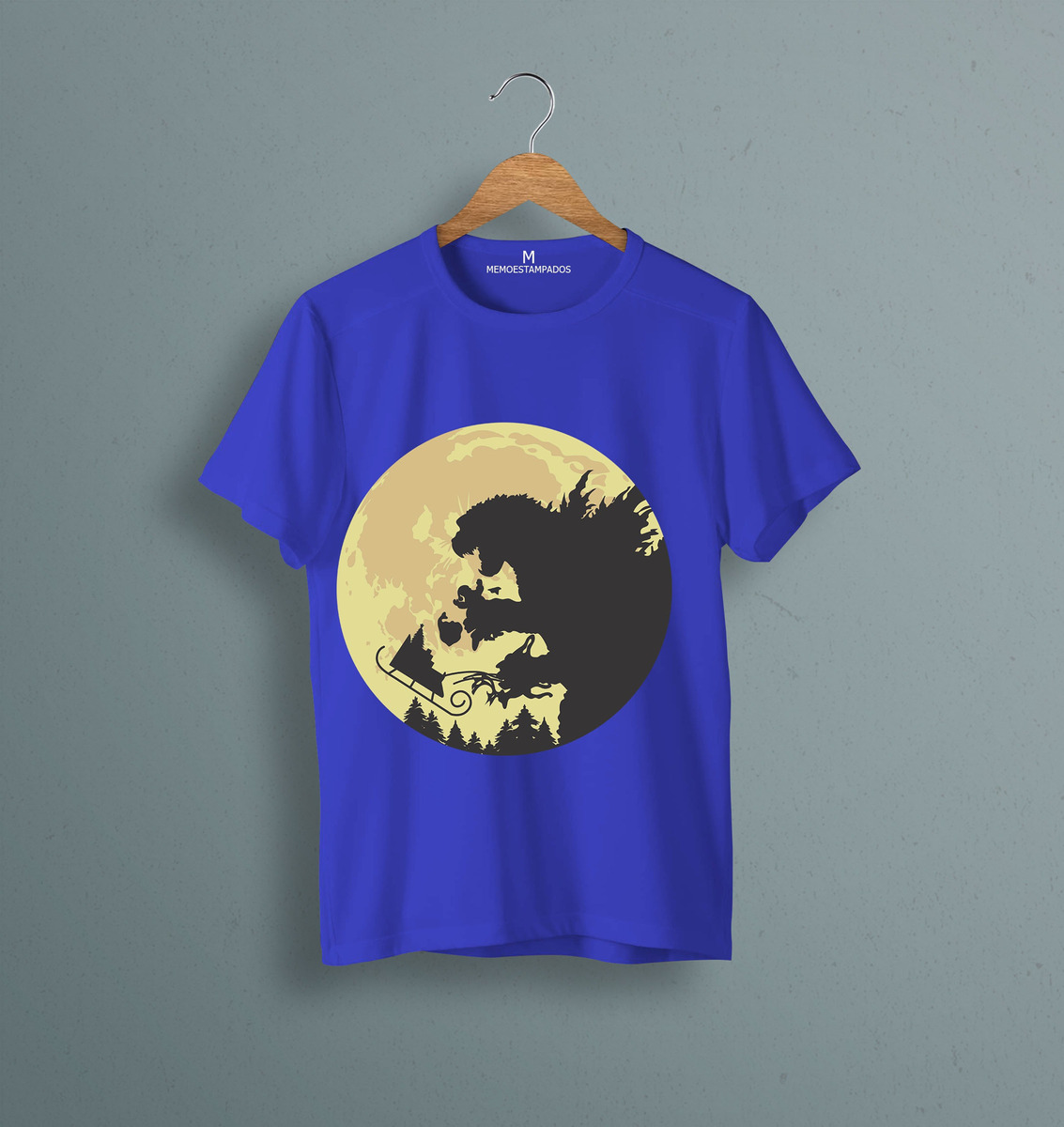 Remera: Godzilla Navidad Silueta Memoestampados - Imagen 7