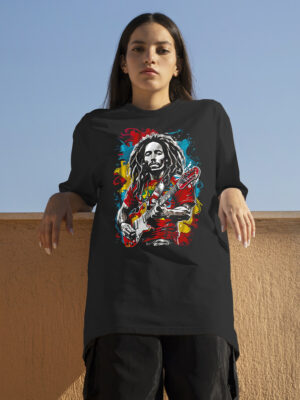 Remera: Bob Marley Guitarra Memoestampados