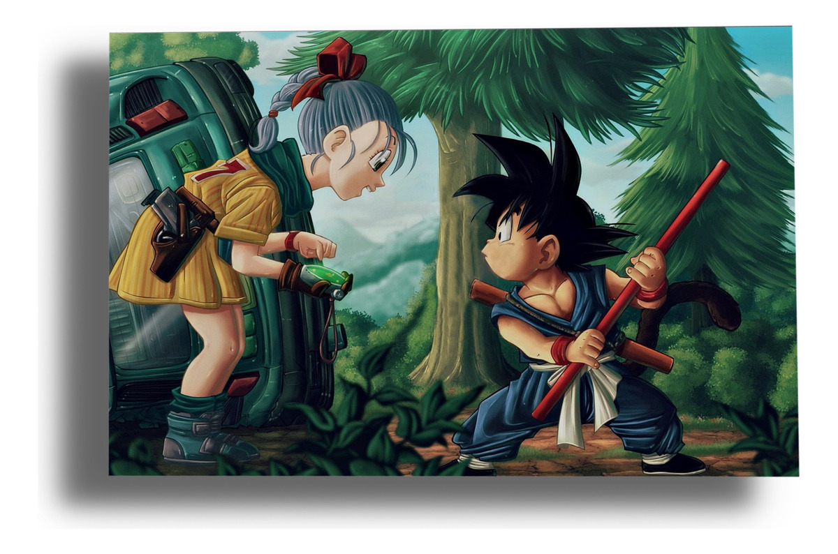 Cuadro 259 Goku Dragon Ball Bulma 70x100 Mdf Memoestampados