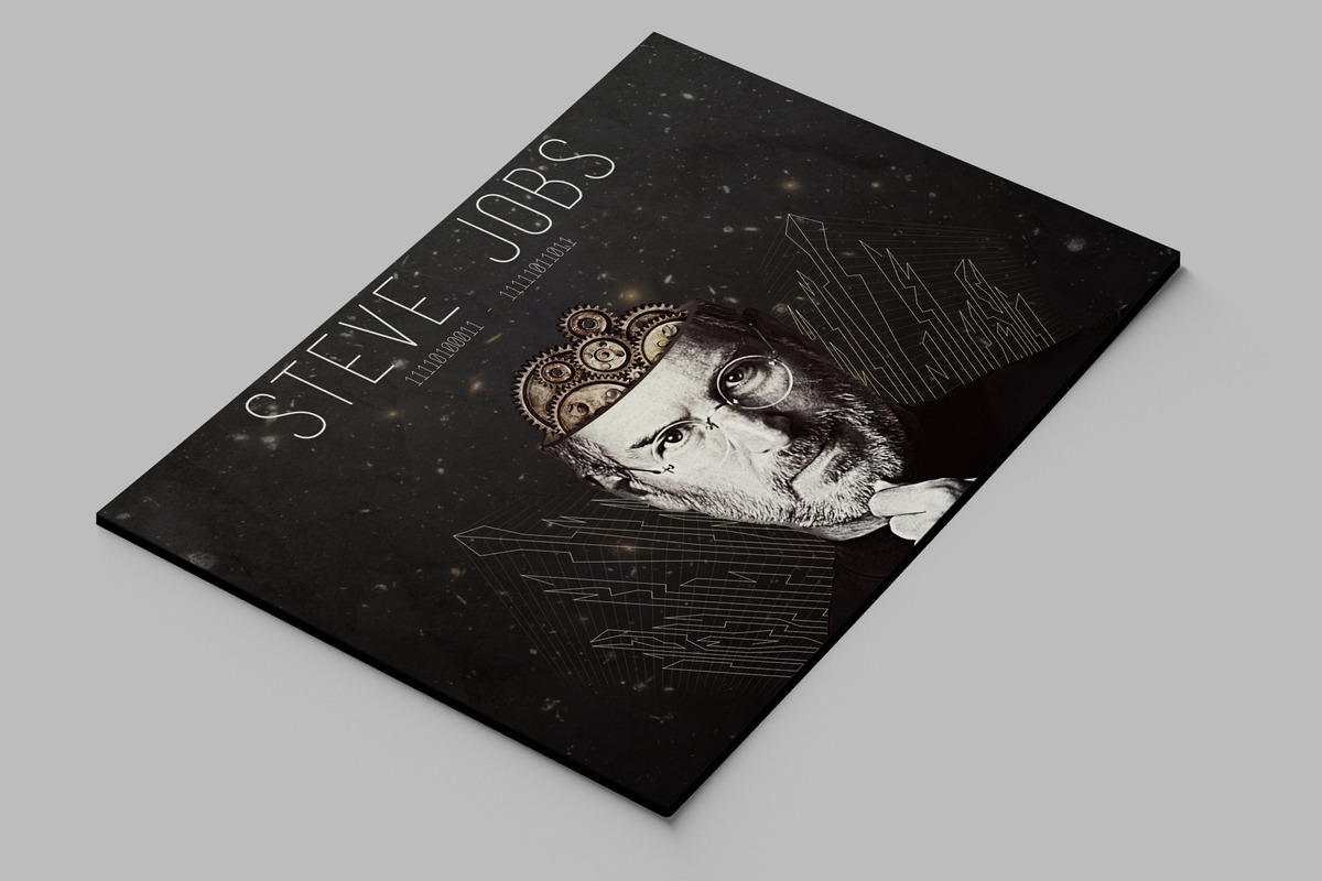 Cuadro Steve Jobs 434 40x53 Mdf Memoestampados - Imagen 2