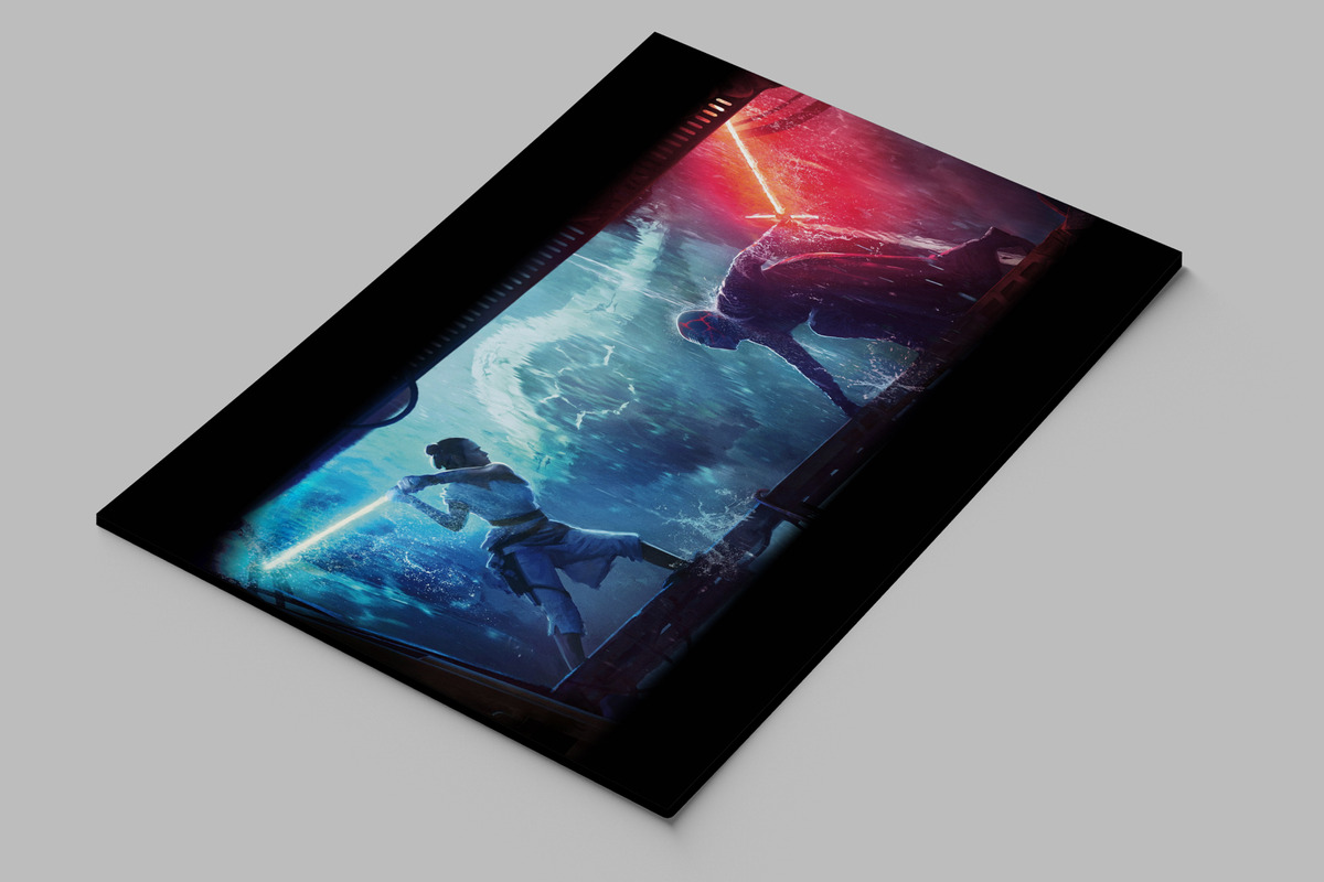 Cuadro 278 Star Wars Rey Kylo Ren 50x70 Mdf Memoestampados - Imagen 2