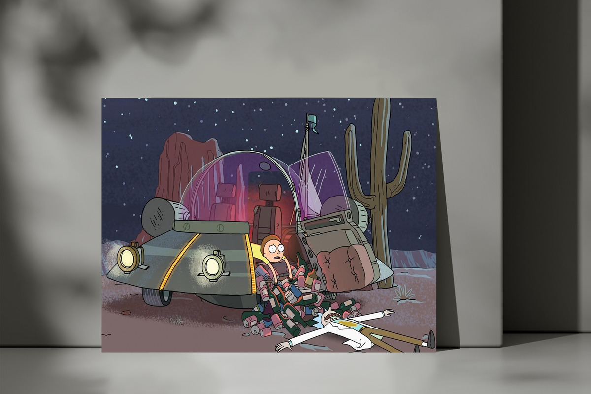 Cuadro 231 Rick Y Morty 50x70 Mdf Memoestampados - Imagen 3