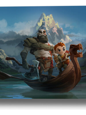 Cuadro God Of War Dibujo 66 50x70 Mdf Memoestampados