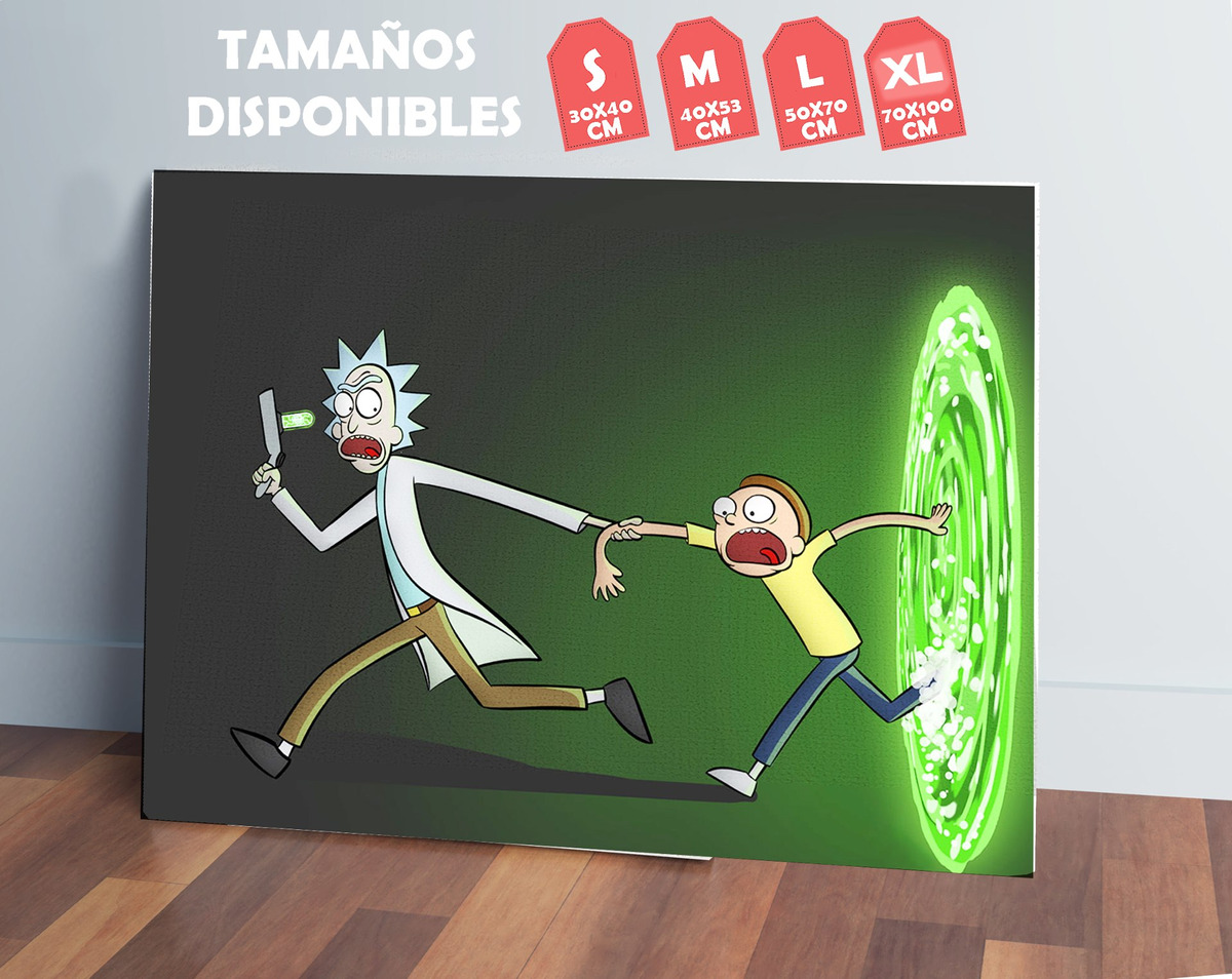 Cuadro 302 Rick And Morty 30x40 Mdf Memoestampados - Imagen 2