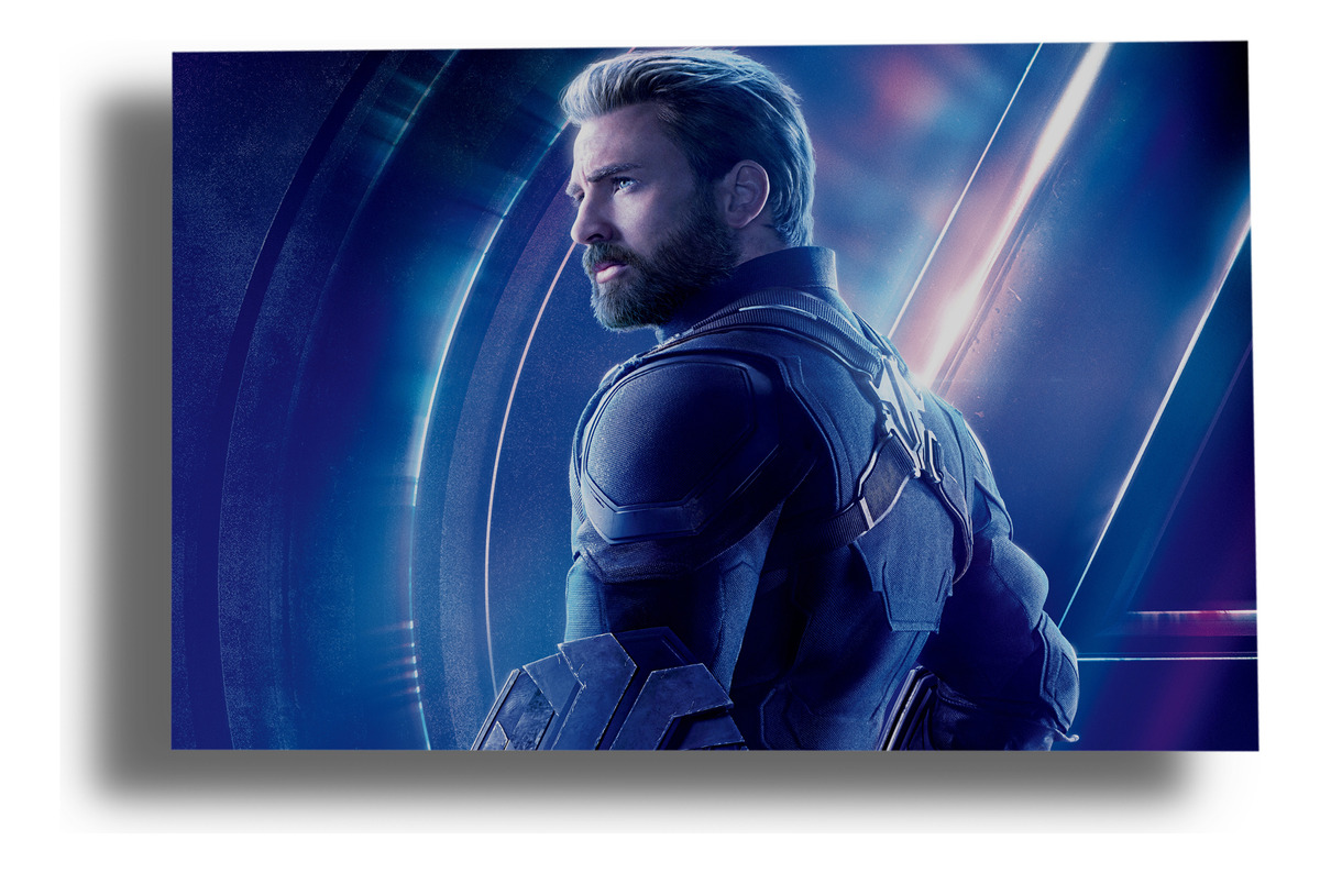 Cuadro Capitan América Chris 103 40x53 Mdf Memoestampados