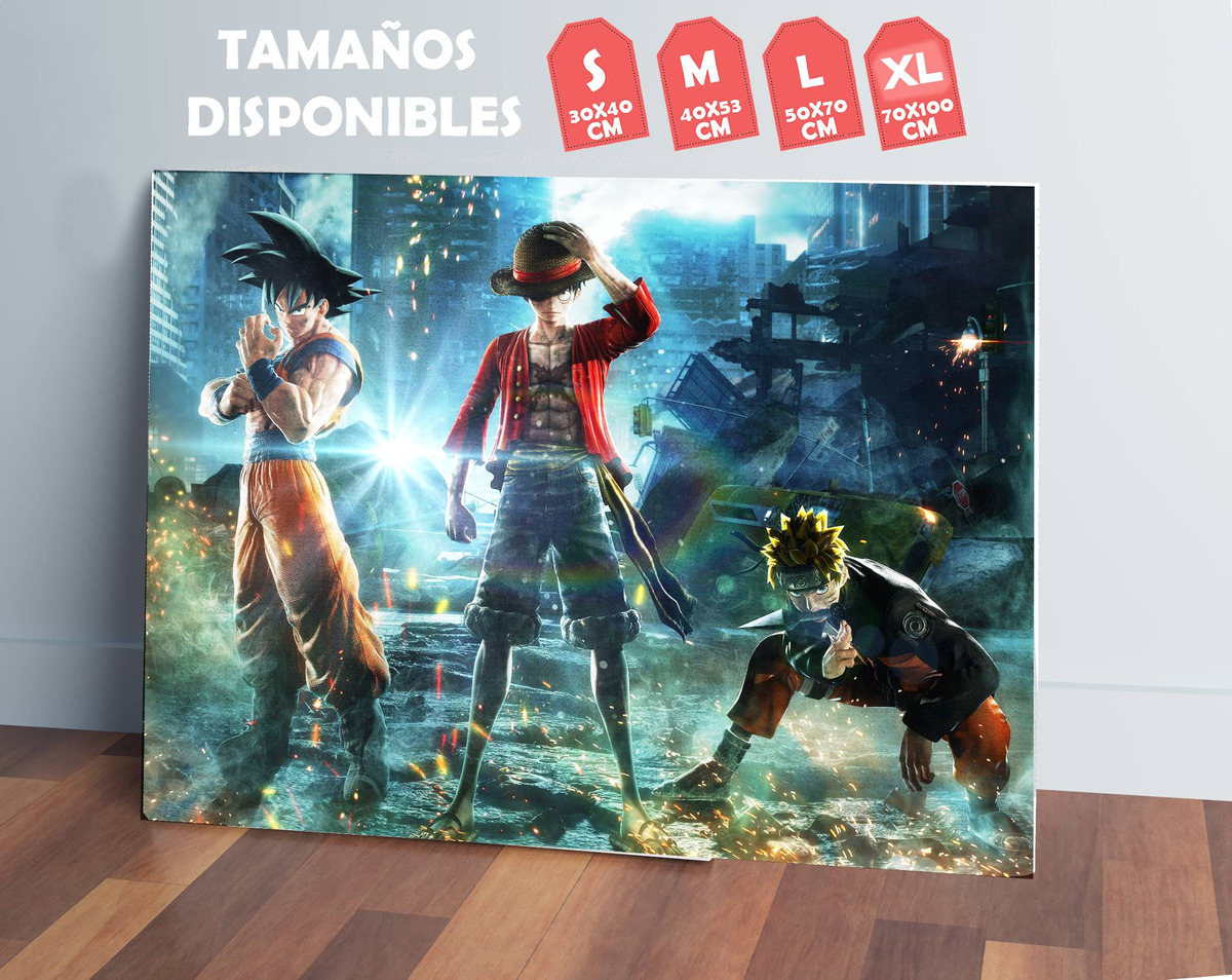 Cuadro Jump Force Goku Naruto 33 70x100 Mdf Memoestampados - Imagen 2