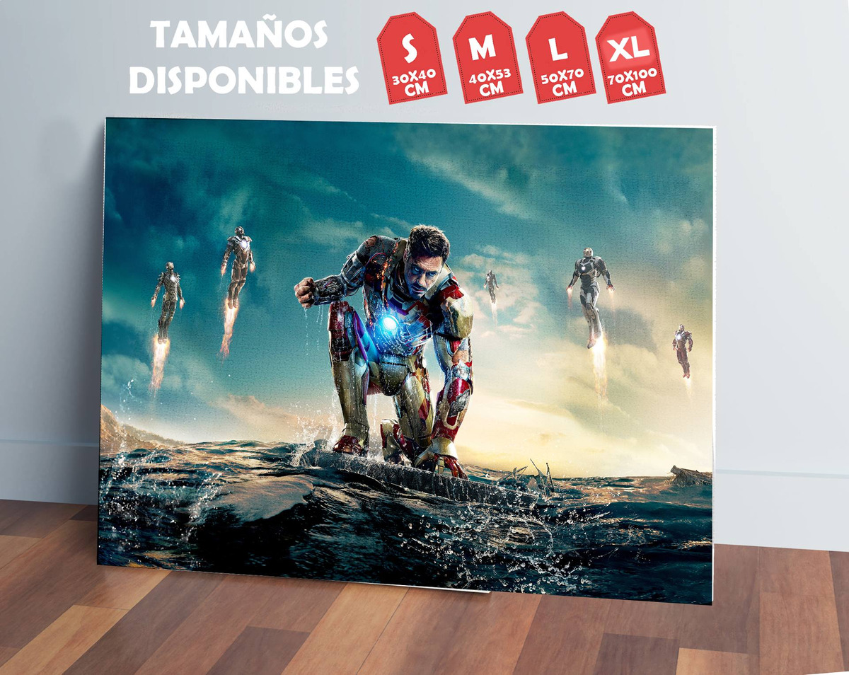 Cuadro Avengers Iron Man 335 70x100 Mdf Memoestampados - Imagen 2