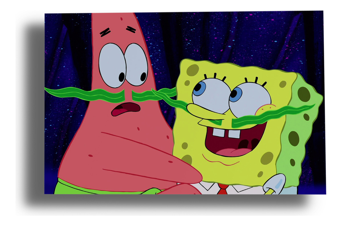 Cuadro Bob Esponja 579 50x70 Mdf Memoestampados