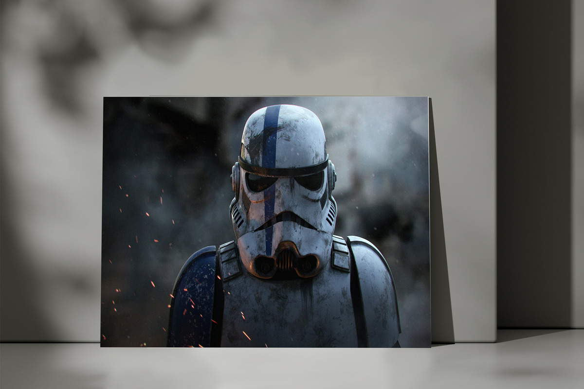 Cuadro 275 Star Wars Clowntrooper 30x40 Mdf Memoestampados - Imagen 3