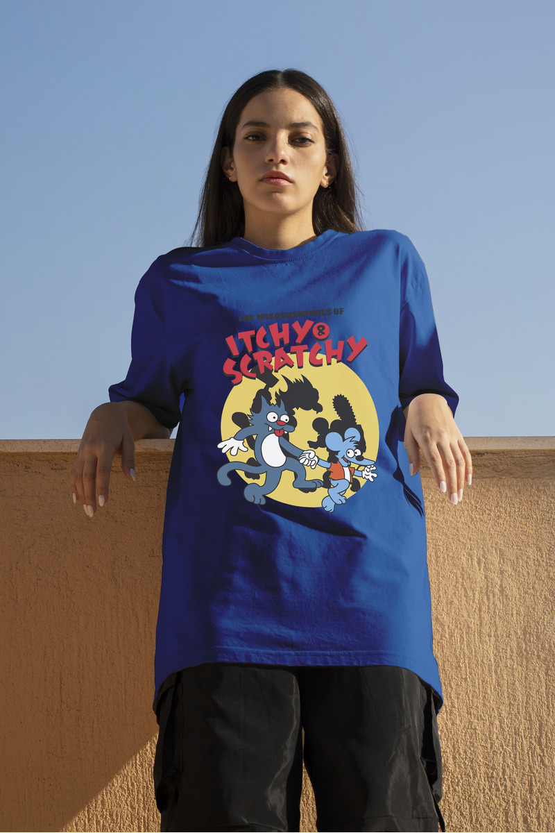 Remera: The Misadventures Of Itchy _ Scratchy Memoestampados - Imagen 5