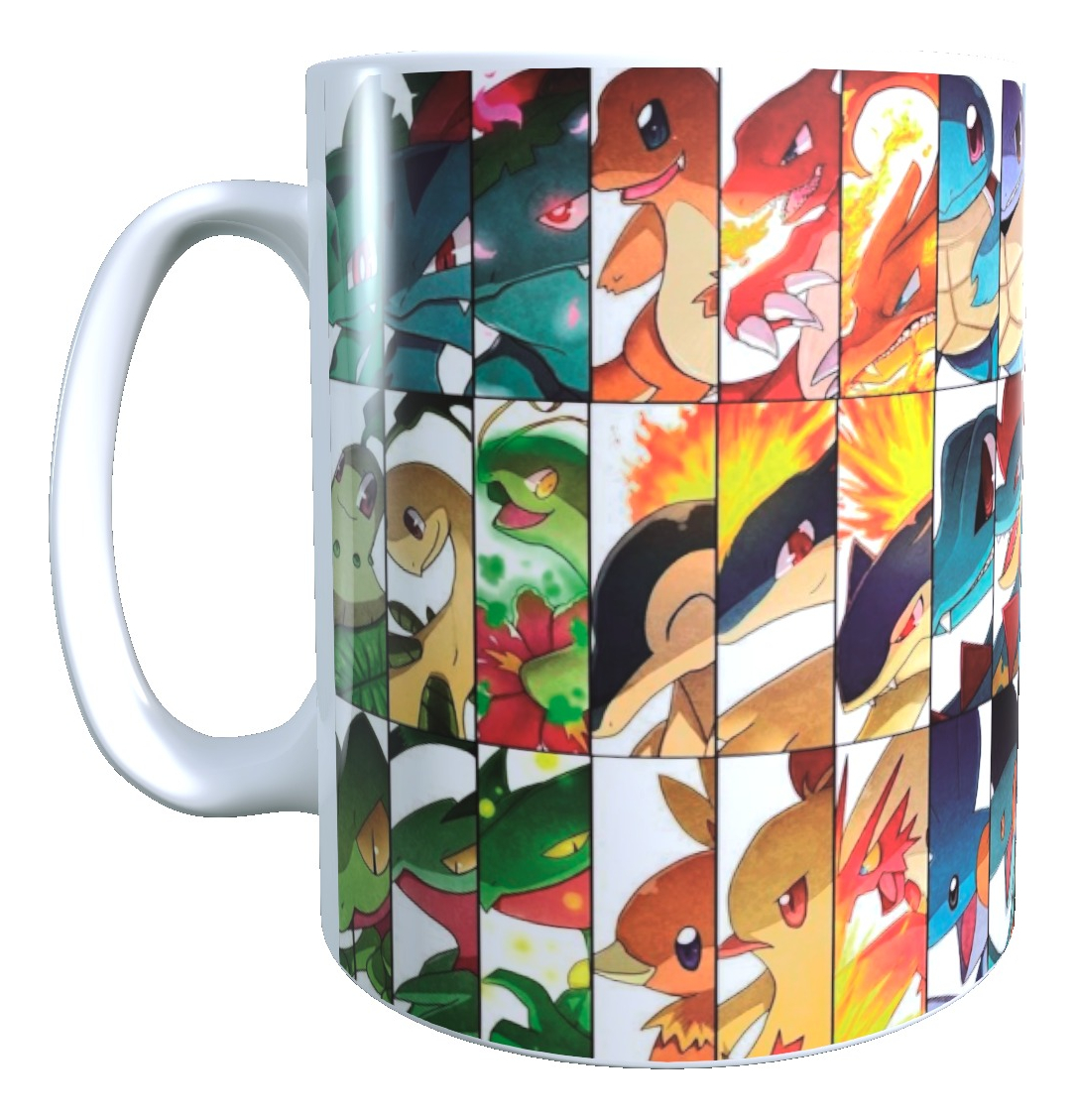 Taza Personalizada Diseño Pokemones Iniciales T490 - Imagen 2