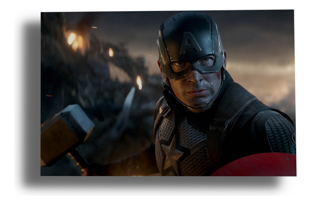 Cuadro Avenger Capitan America 70 40x53 Mdf Memoestampados