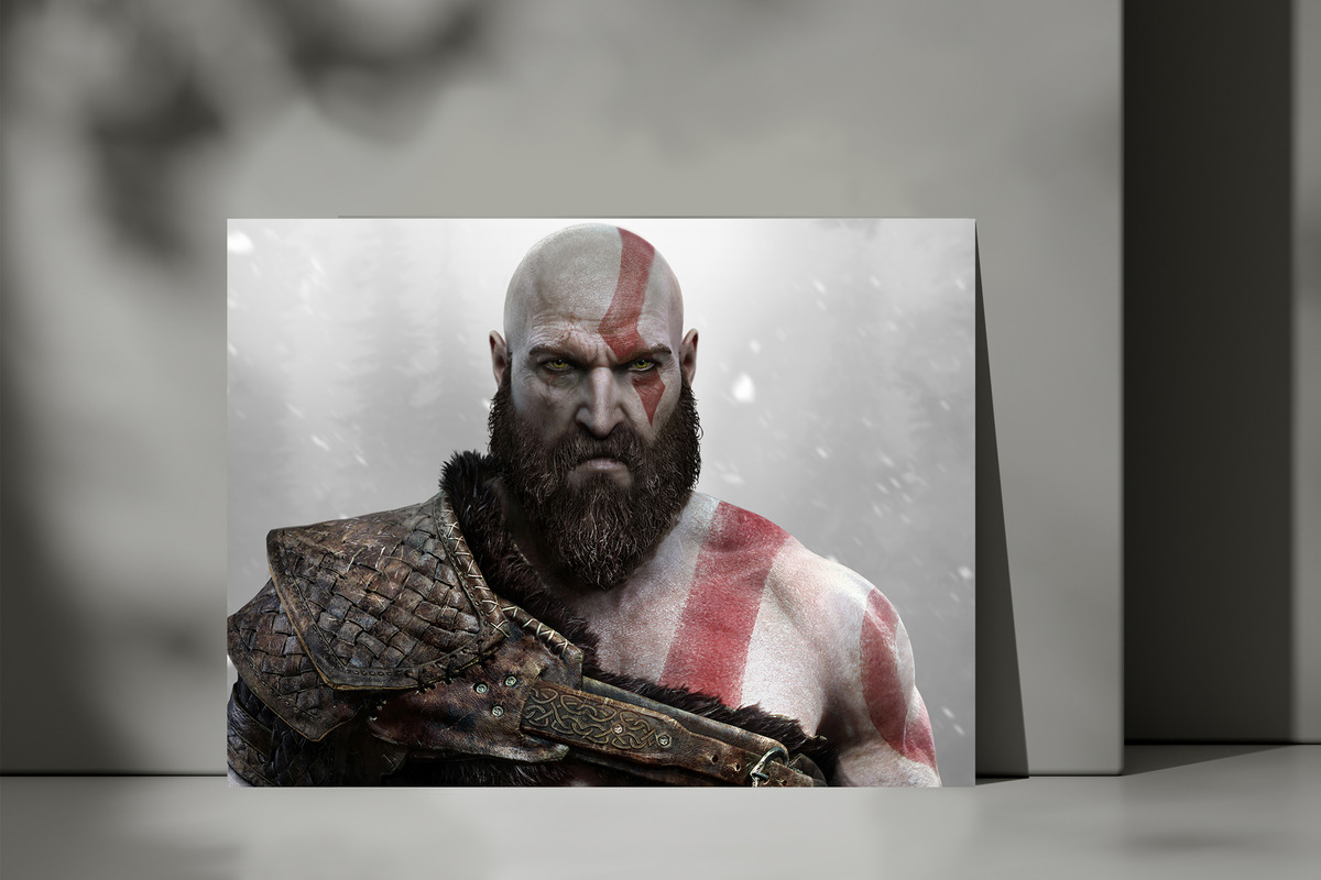 Cuadro Kratos Dios Guerra 590 70x100 Mdf Memoestampados - Imagen 3