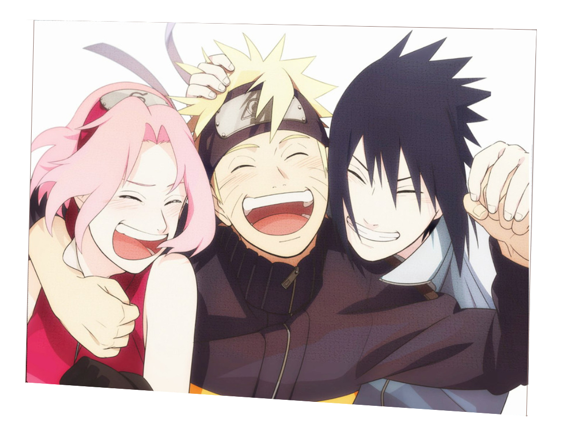 Cuadro Naruto, Sakura Y Sasuke 47 40x53 Mdf Memoestampados - Imagen 2