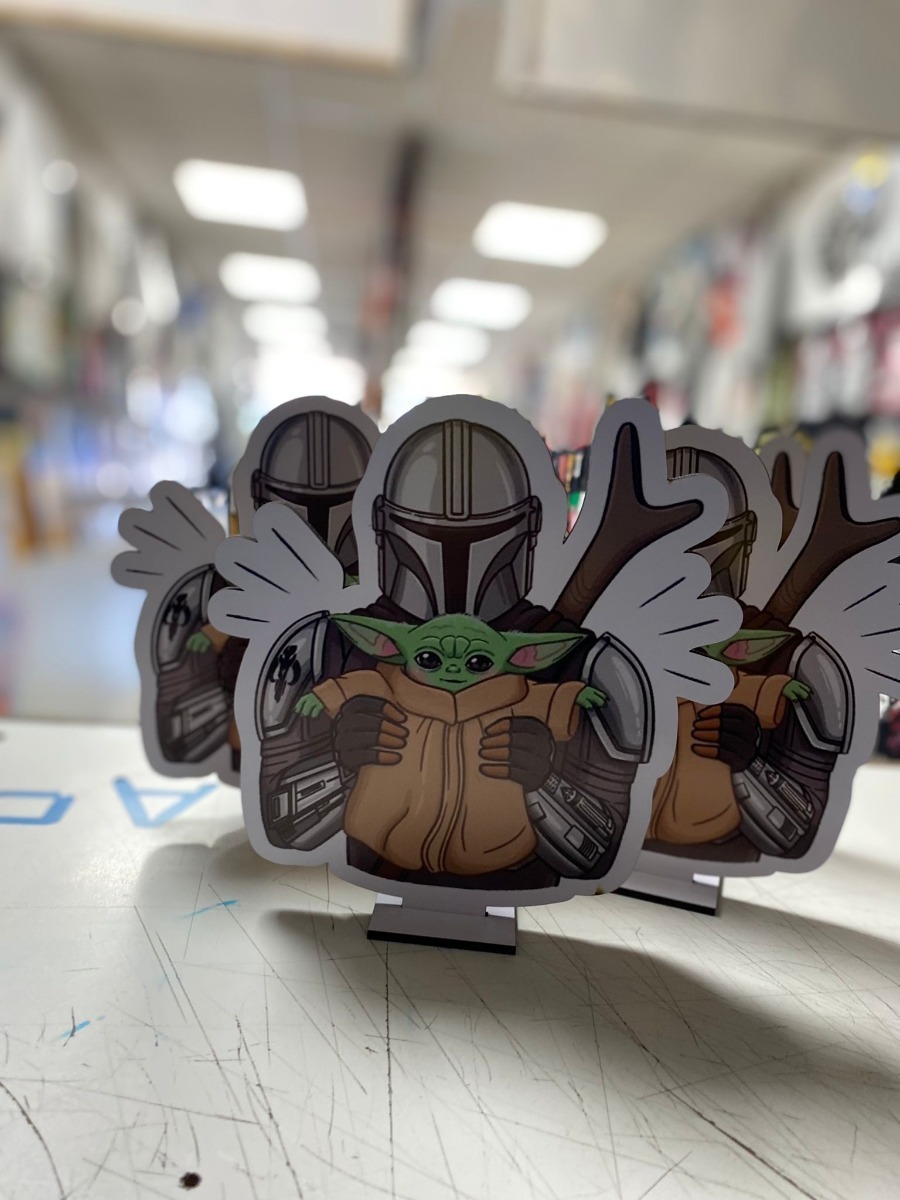 Centro De Mesa Yoda Mandalorian Decoración Memoestampados