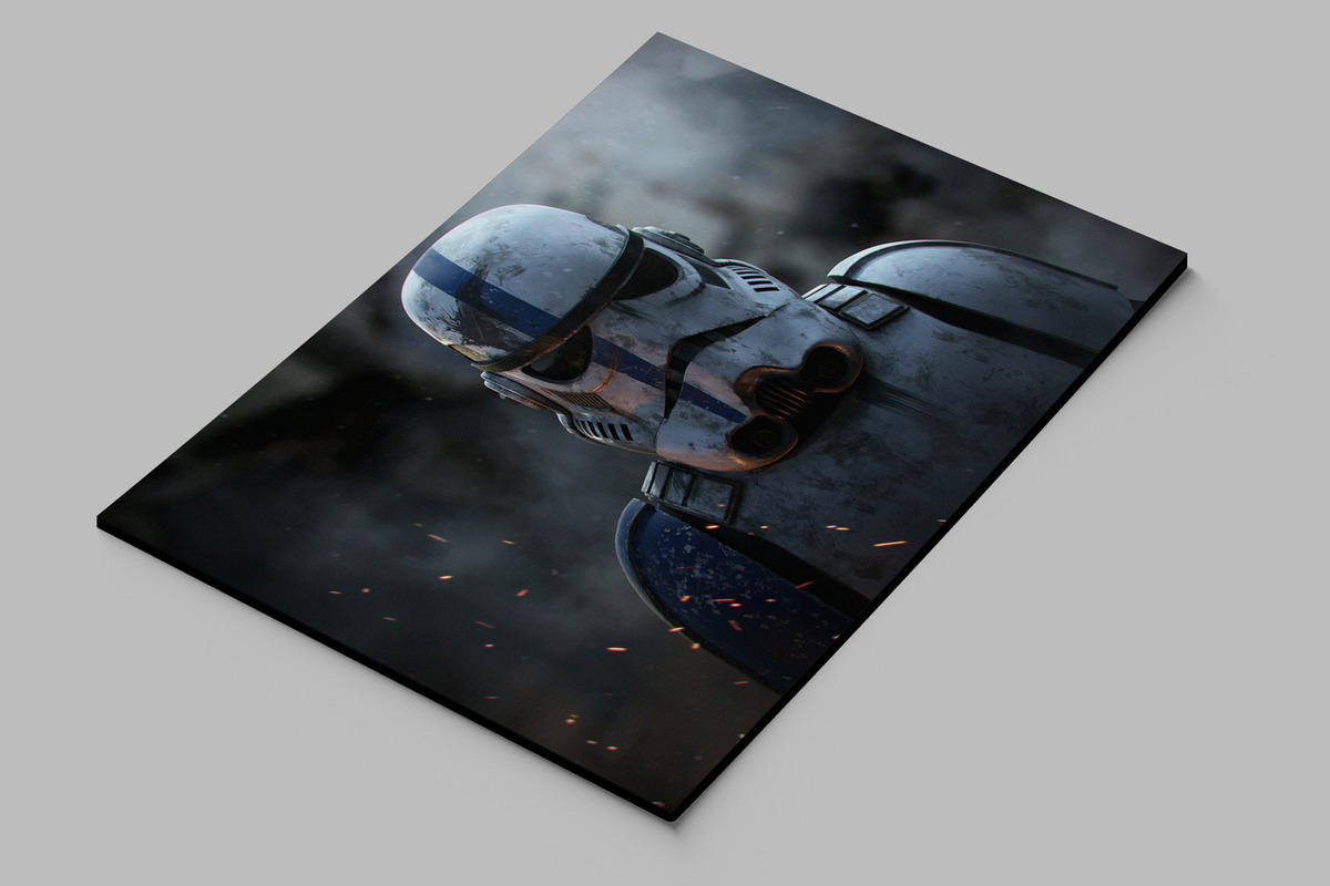 Cuadro 275 Star Wars Clowntrooper 30x40 Mdf Memoestampados - Imagen 2