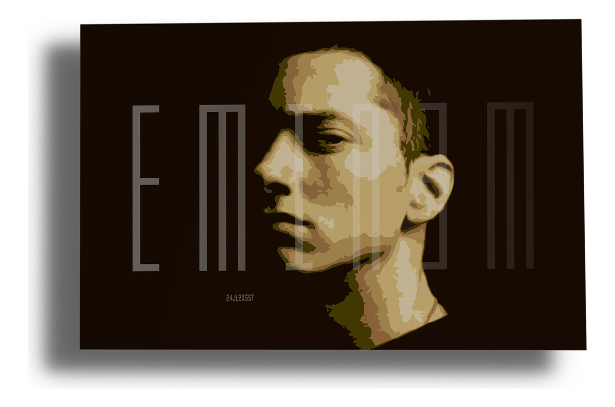 Cuadro 323 Eminem 30x40 Mdf Memoestampados