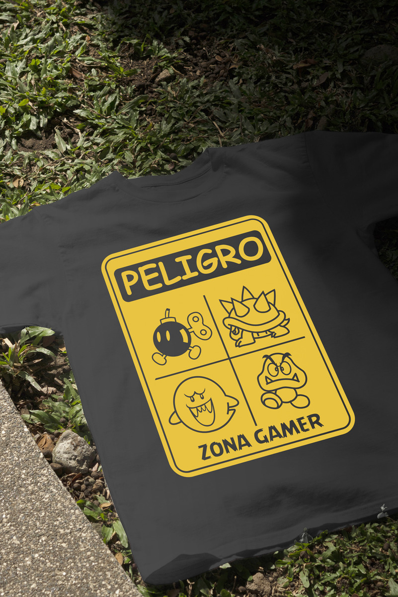 Remera: Peligro Zona Gamer Memoestampados - Imagen 3