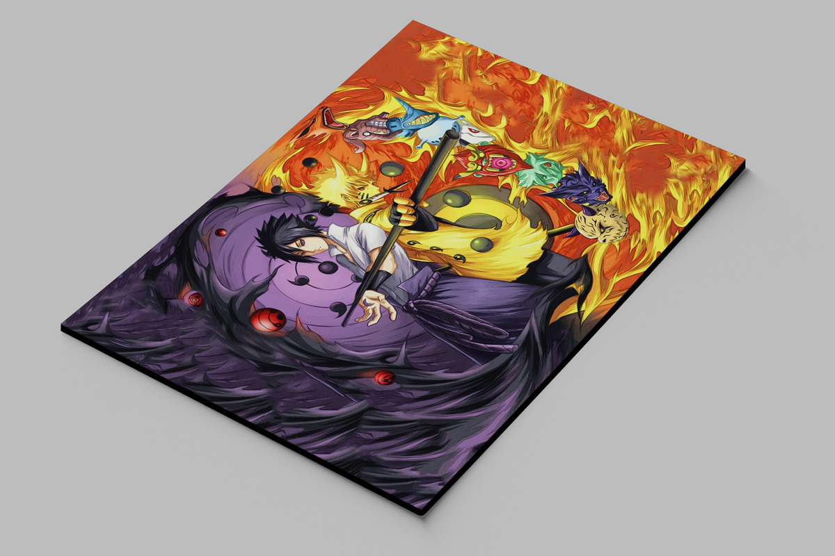 Cuadro Naruto, Sasuke Shippuuden 06 40x53 Mdf Memoestampados - Imagen 2