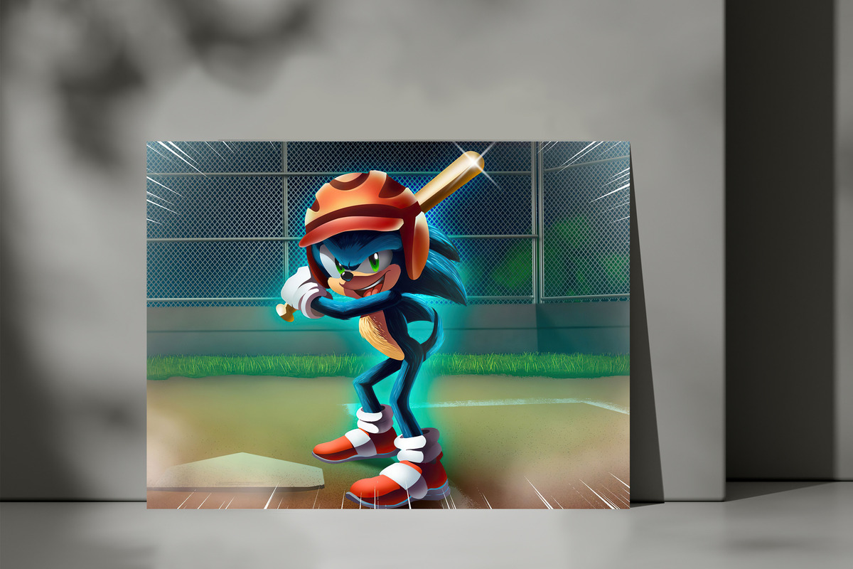 Cuadro Sonic The Hedgehog 173 40x53 Mdf Memoestampados - Imagen 3