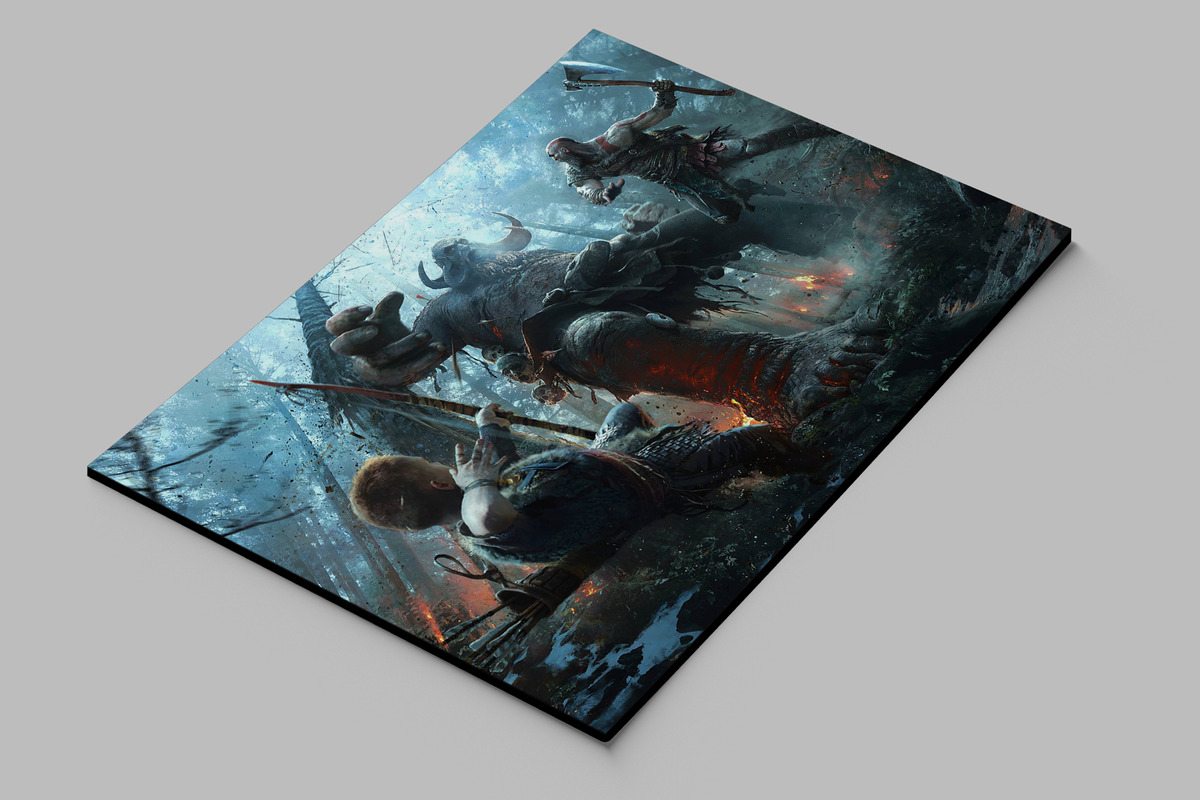 Cuadro 297 Dios De La Guerra 70x100 Mdf Memoestampados - Imagen 2