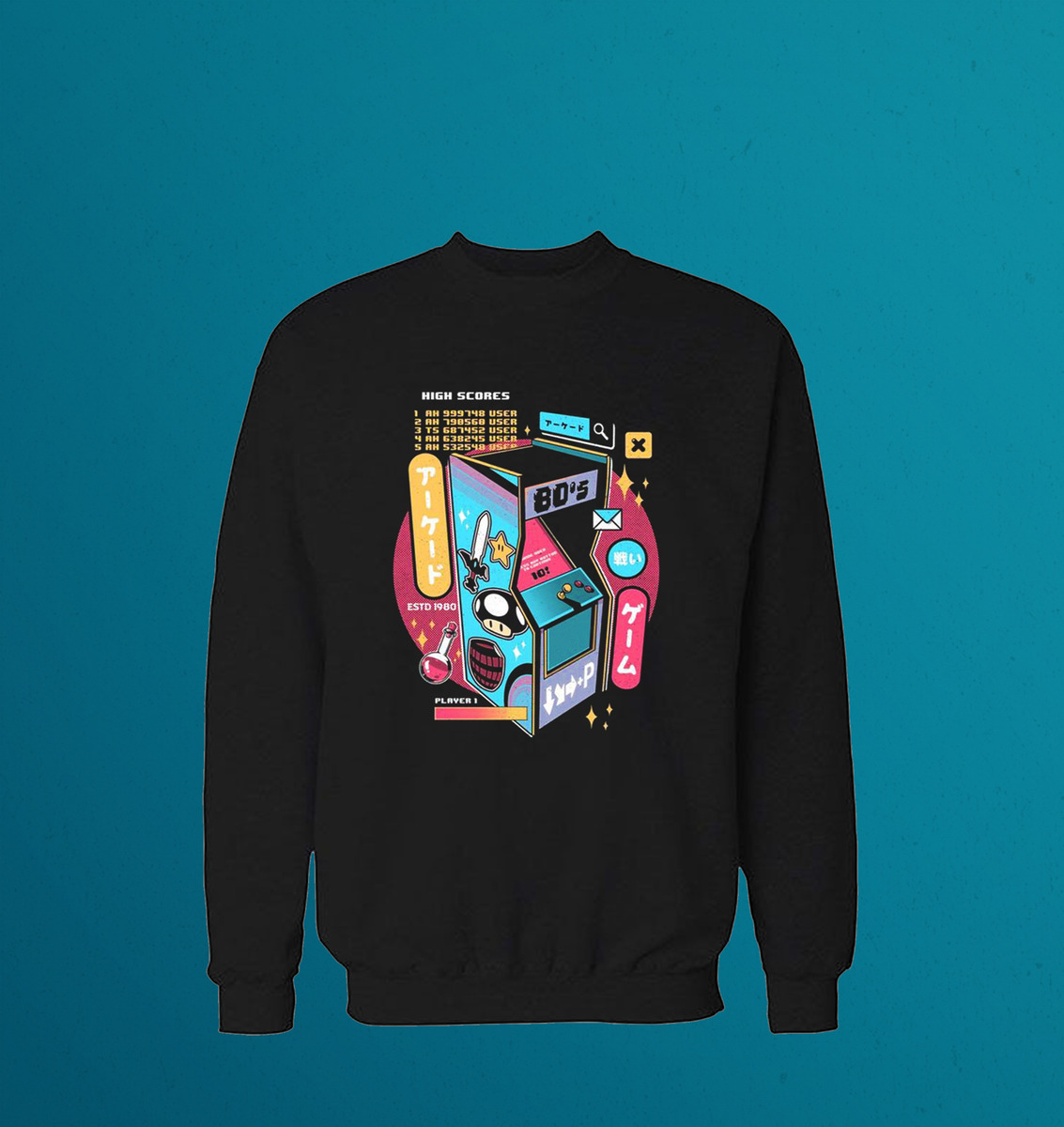 Buzo 80`s Arcade Memoestampados - Imagen 2