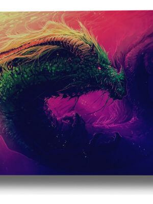 Cuadro Dragon Fantasia 576 70x100 Mdf Memoestampados