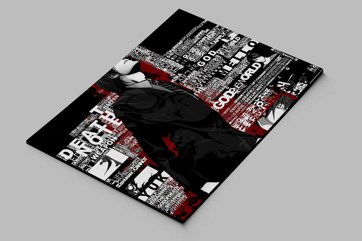 Cuadro 315 Death Note 70x100 Mdf Memoestampados - Imagen 2