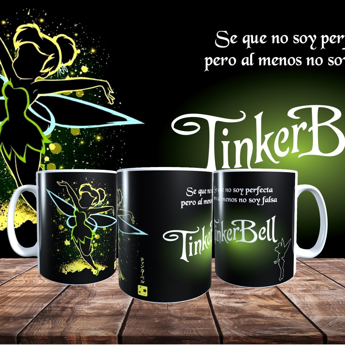 Taza Personalizada Diseño Tinker Bell 346 - Imagen 5
