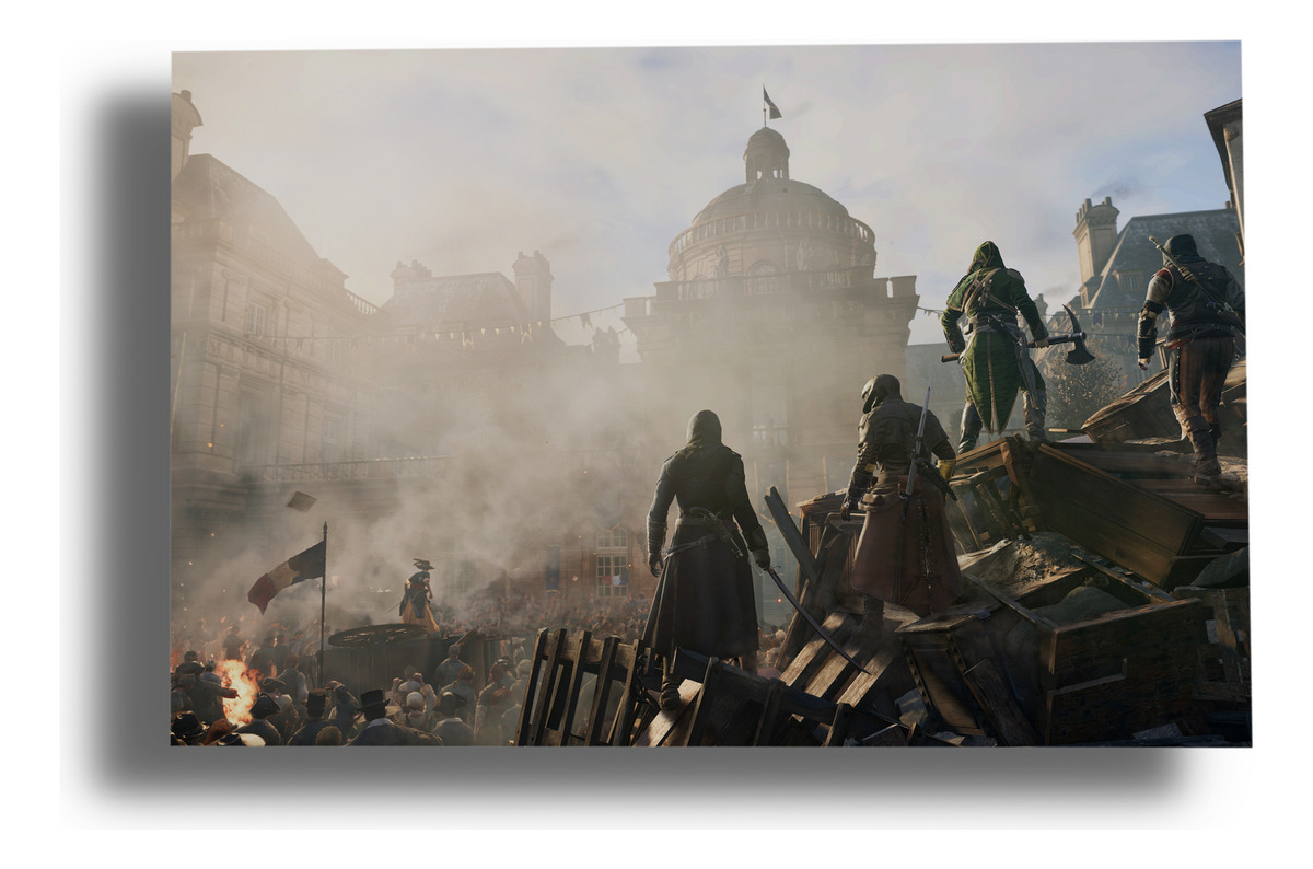 Cuadro 332 Assassin's Creed Unity 70x100 Mdf Memoestampados