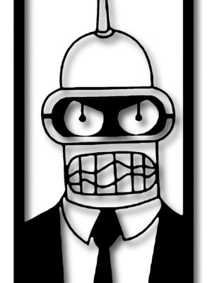Cuadro Bender Man In Black Calado 40x29cm Memo Estampados