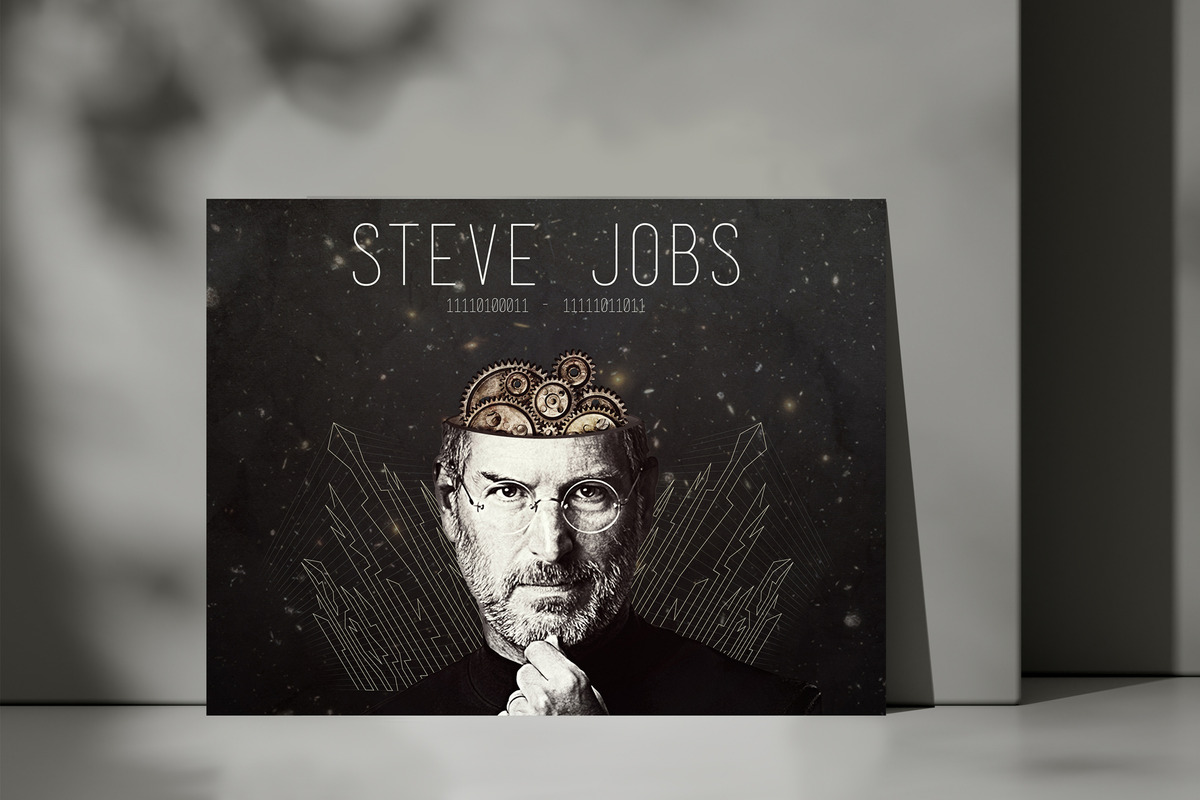 Cuadro Steve Jobs 434 40x53 Mdf Memoestampados - Imagen 3