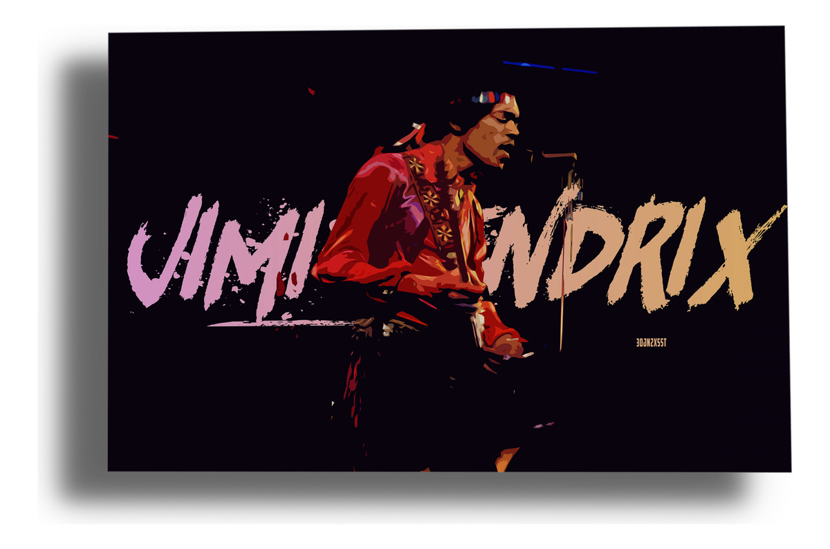 Cuadro 326 Jimi Hendrix 2 70x100 Mdf Memoestampados