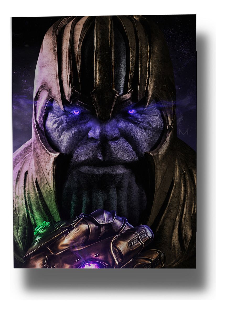 Cuadro Avengers Infinite Thanos 71 30x40 Mdf Memoestampados