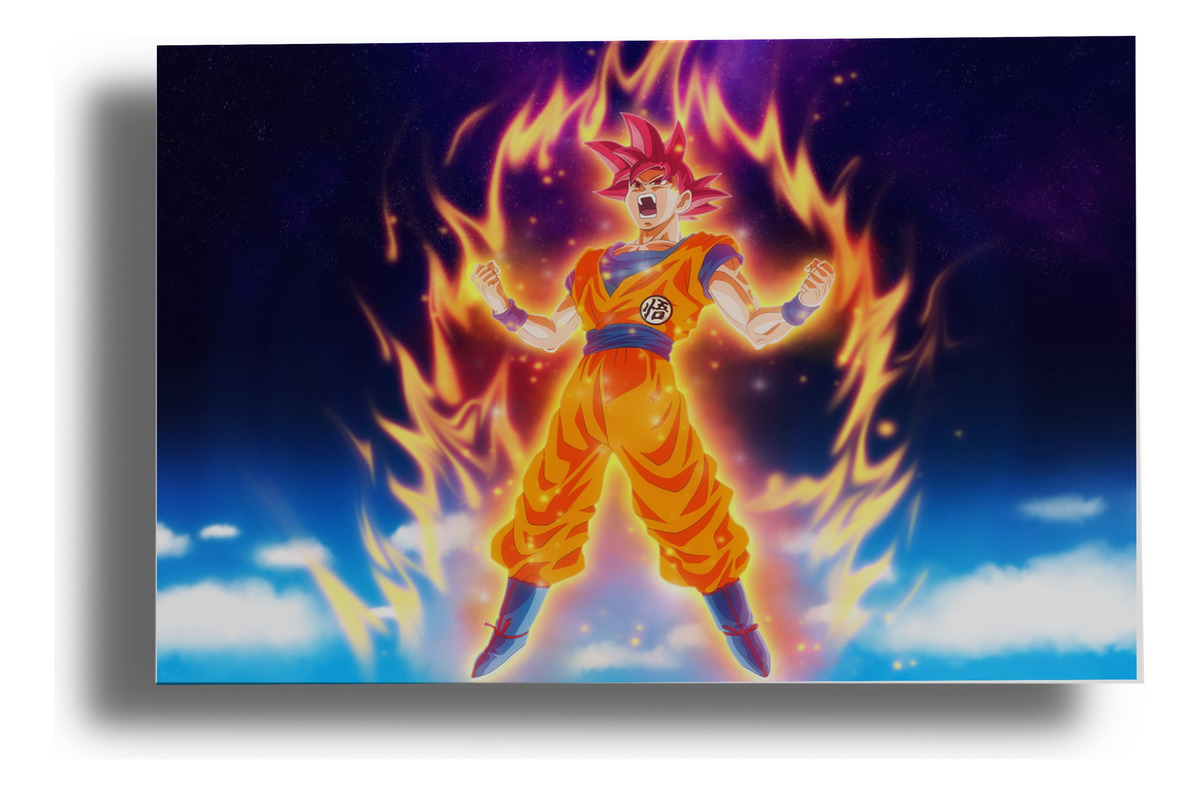Cuadro 266 Goku Dragon Ball 50x70 Mdf Memoestampados