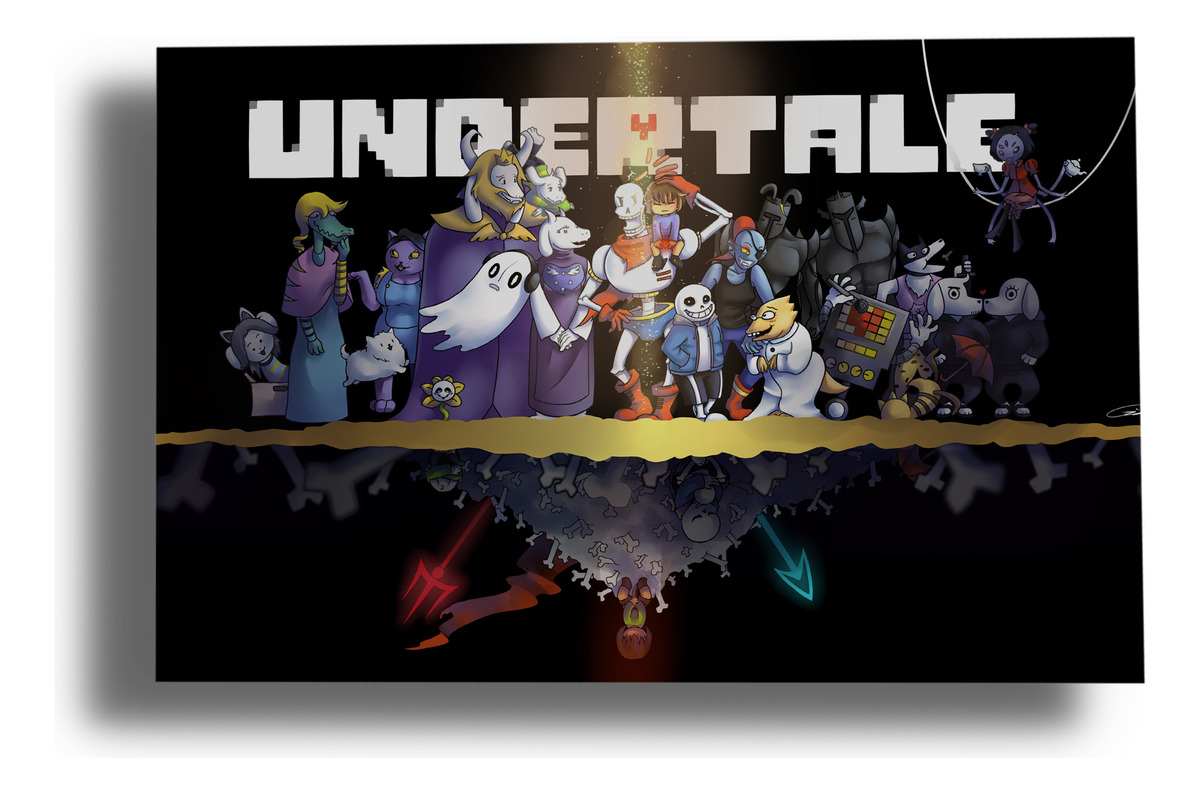 Cuadro Undertale 563 50x70 Mdf Memoestampados