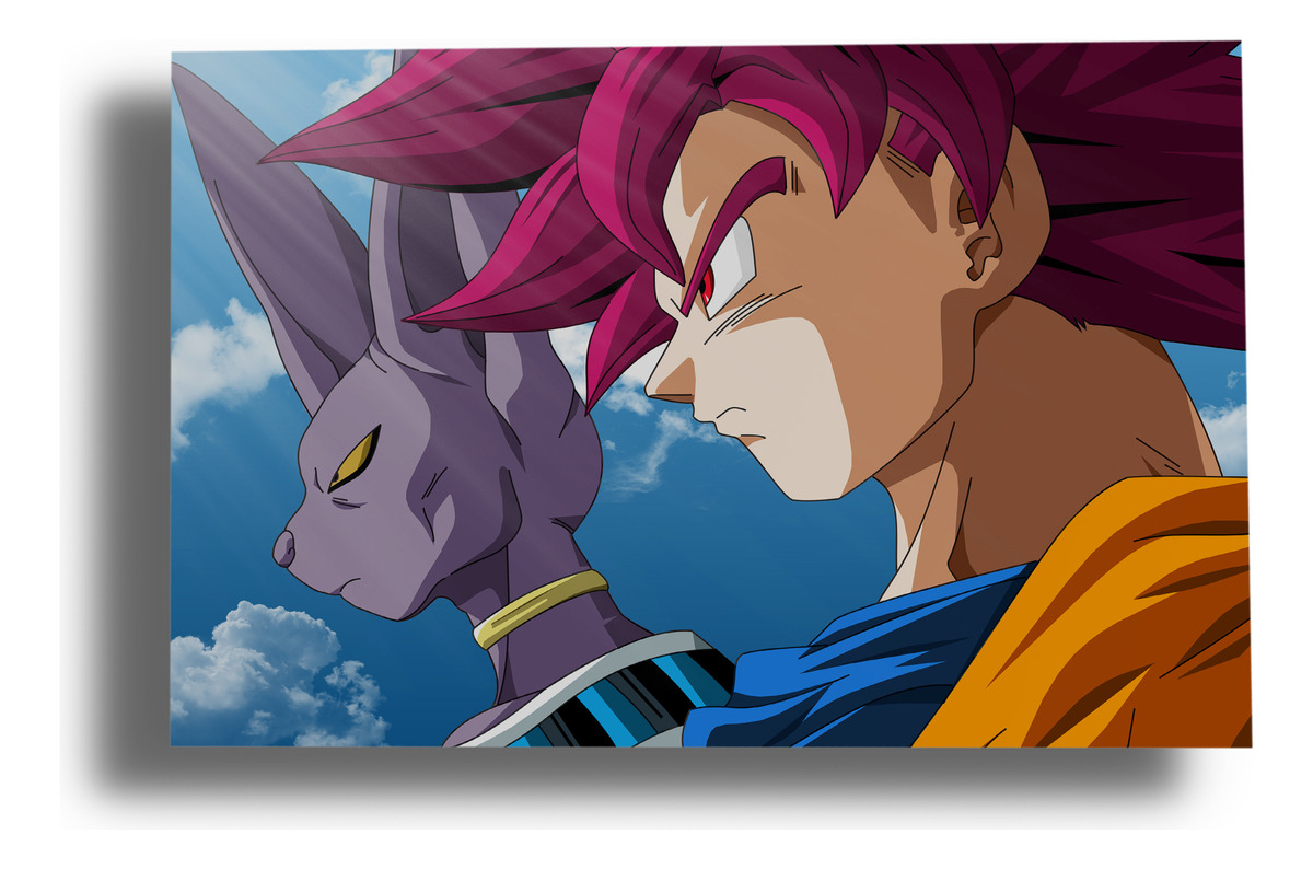 Cuadro Dragon Ball Goku 343 70x100 Mdf Memoestampados