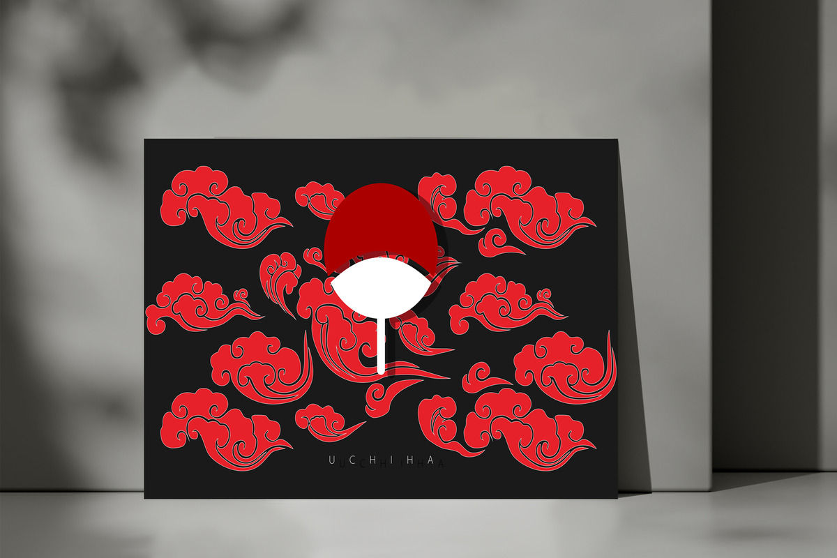 Cuadro Clan Uchiha, Naruto 16 50x70 Mdf Memoestampados - Imagen 3
