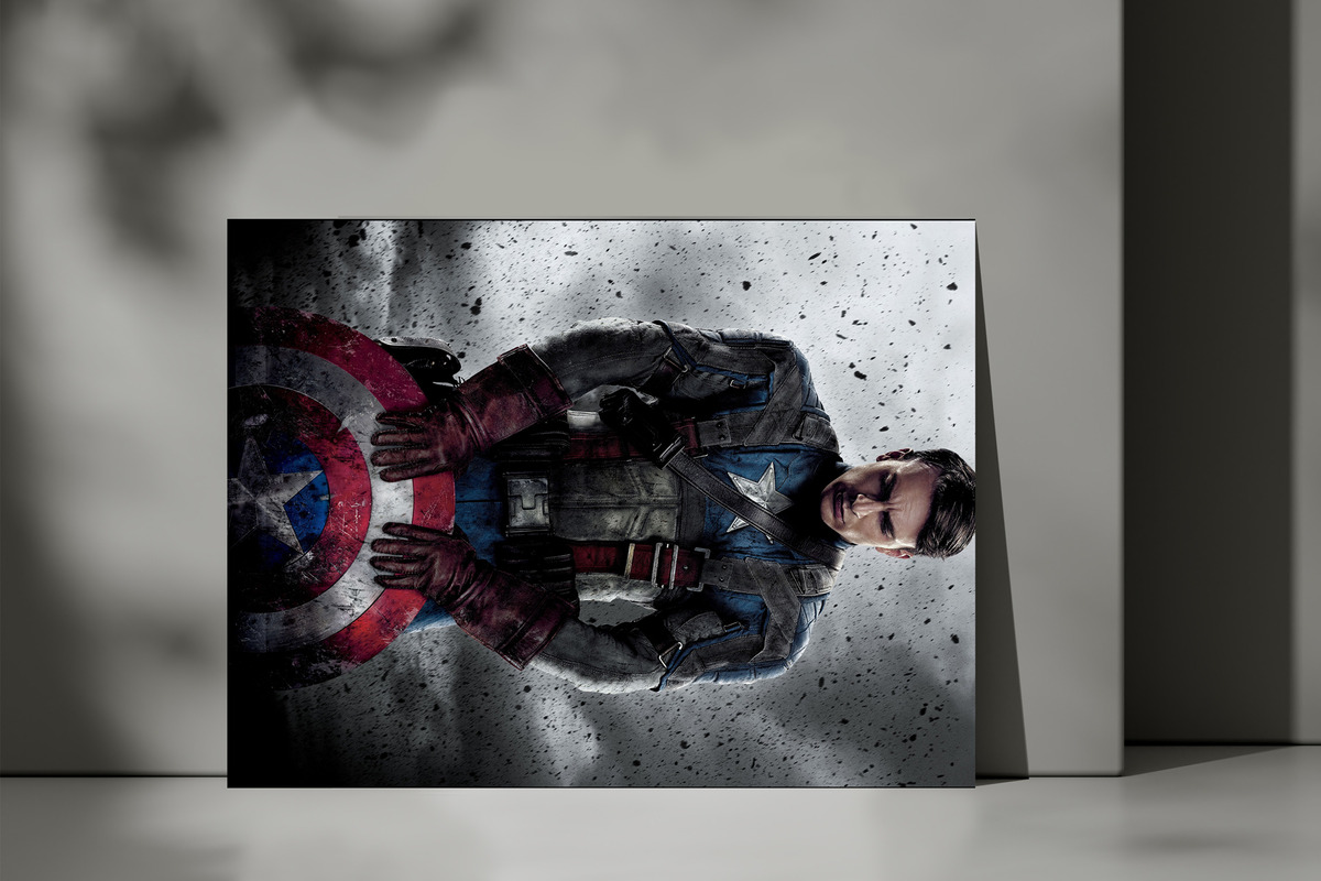 Cuadro Capitan America Avenger 180 70x100 Mdf Memoestampados - Imagen 3