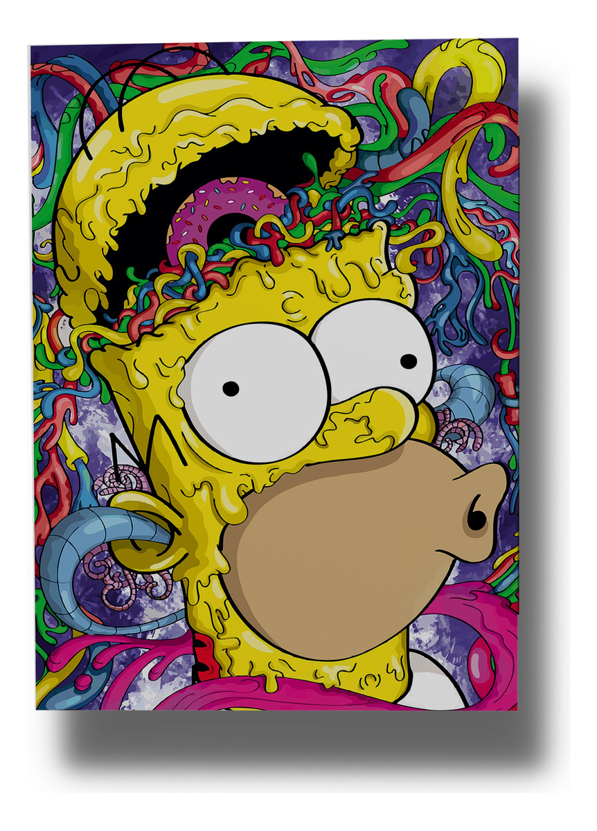 Cuadro Homero Simpson 497 70x100 Mdf Memoestampados