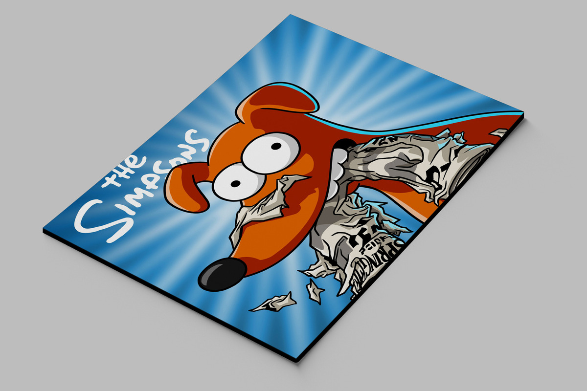 Cuadro Los Simpsons 490 40x53 Mdf Memoestampados - Imagen 2