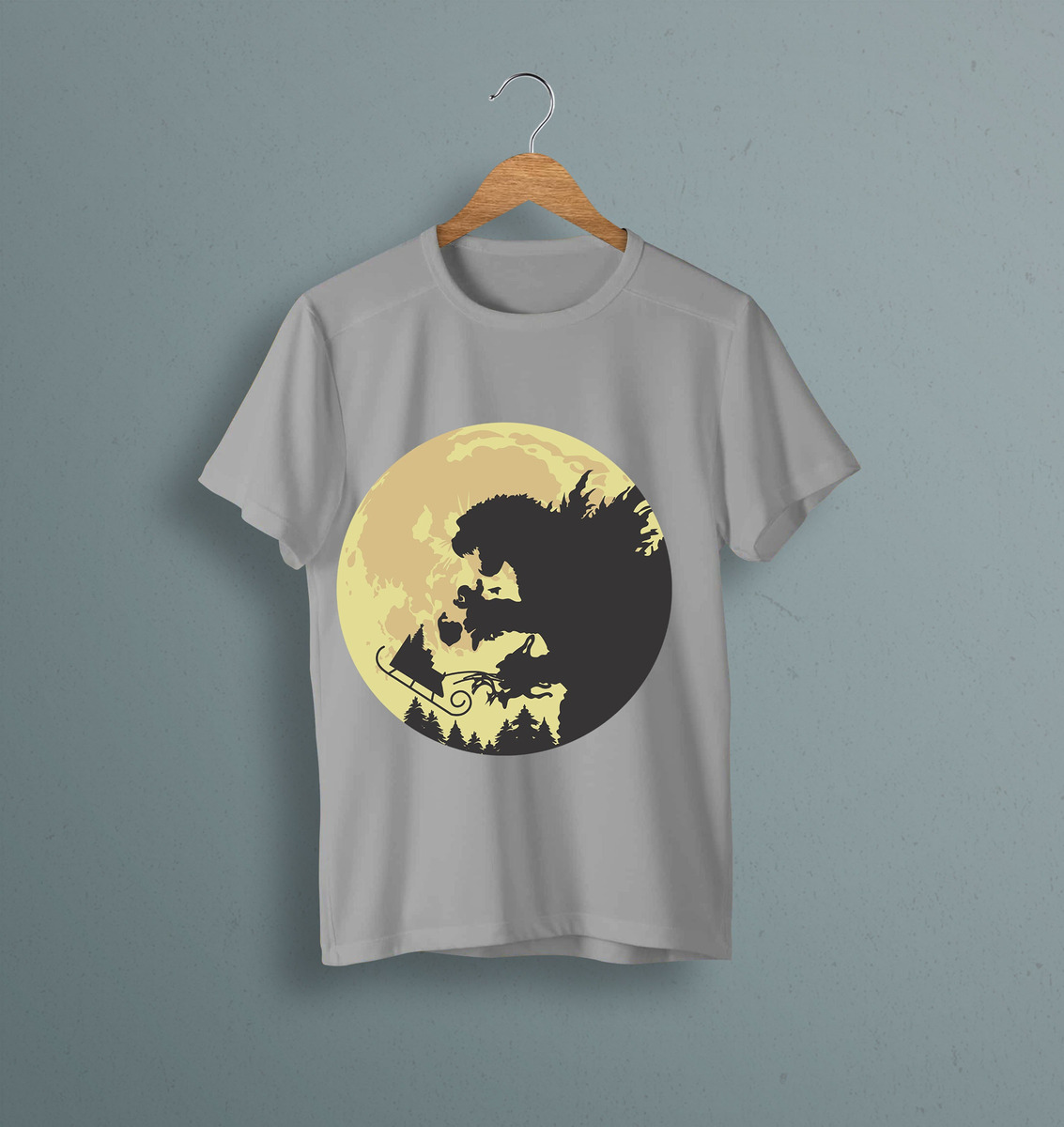 Remera: Godzilla Navidad Silueta Memoestampados - Imagen 15